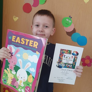 Sukces Dawida w konkursie plastycznym.