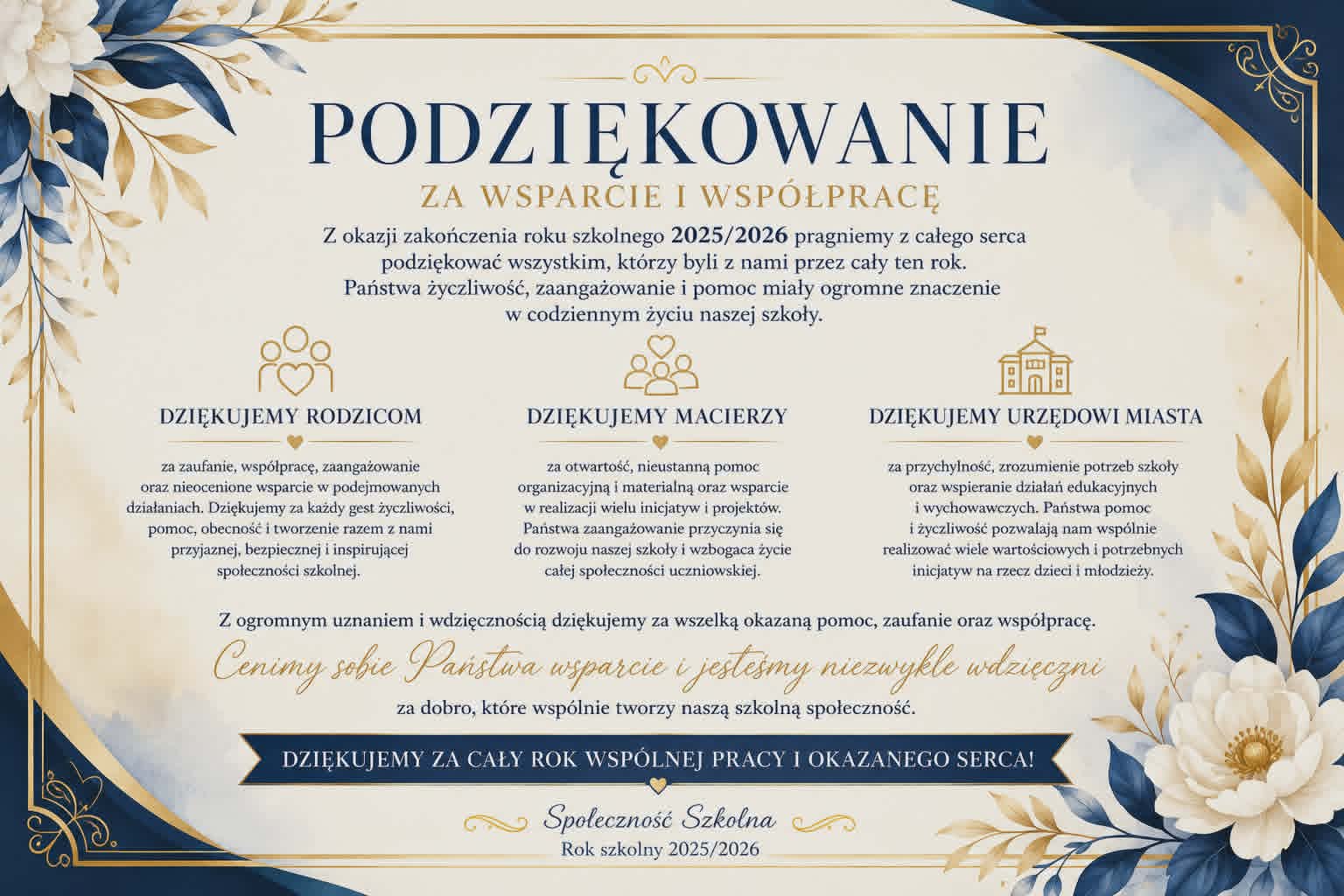 PODZIĘKOWANIE
